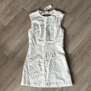 NWT Abercrombie White linen mini dress